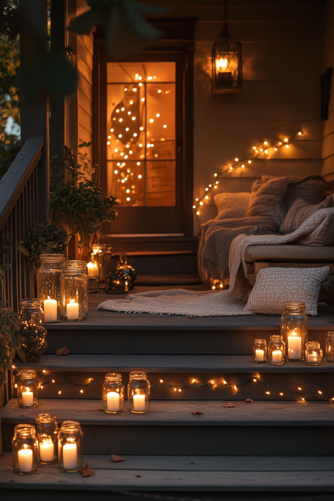 12. Fairy Lights in Glass Jars