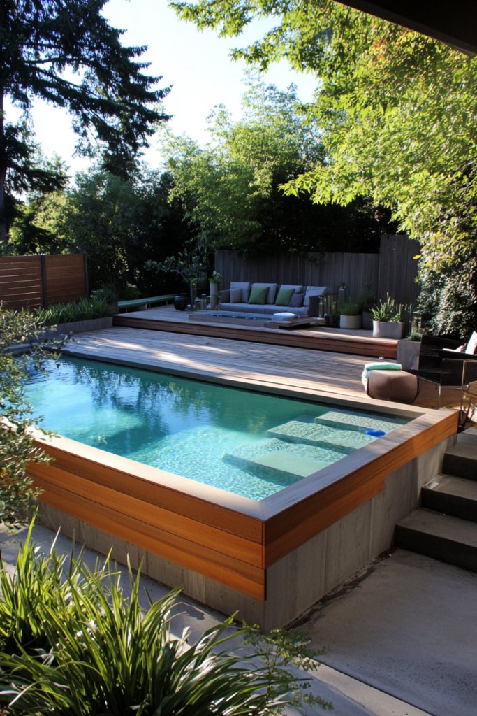 12. Sunken Above Ground Pool Look