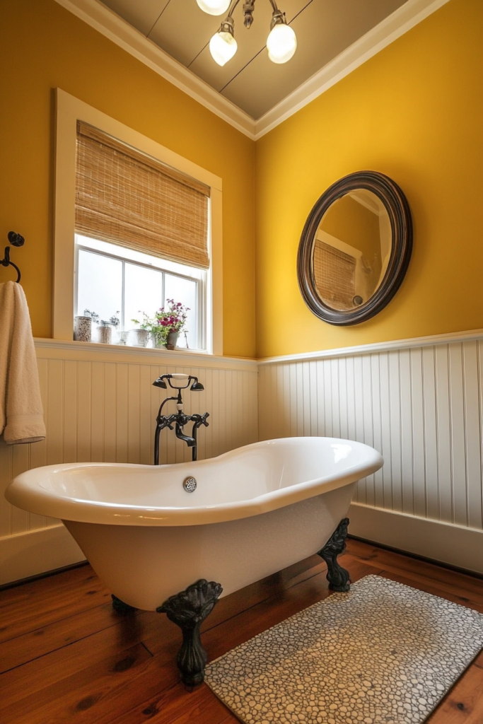 12. Yellow Wainscoting or Beadboard