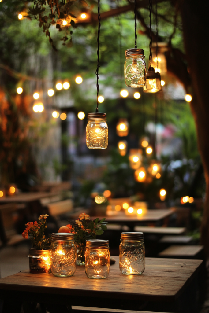 13. Mason Jar Lights for a DIY Touch