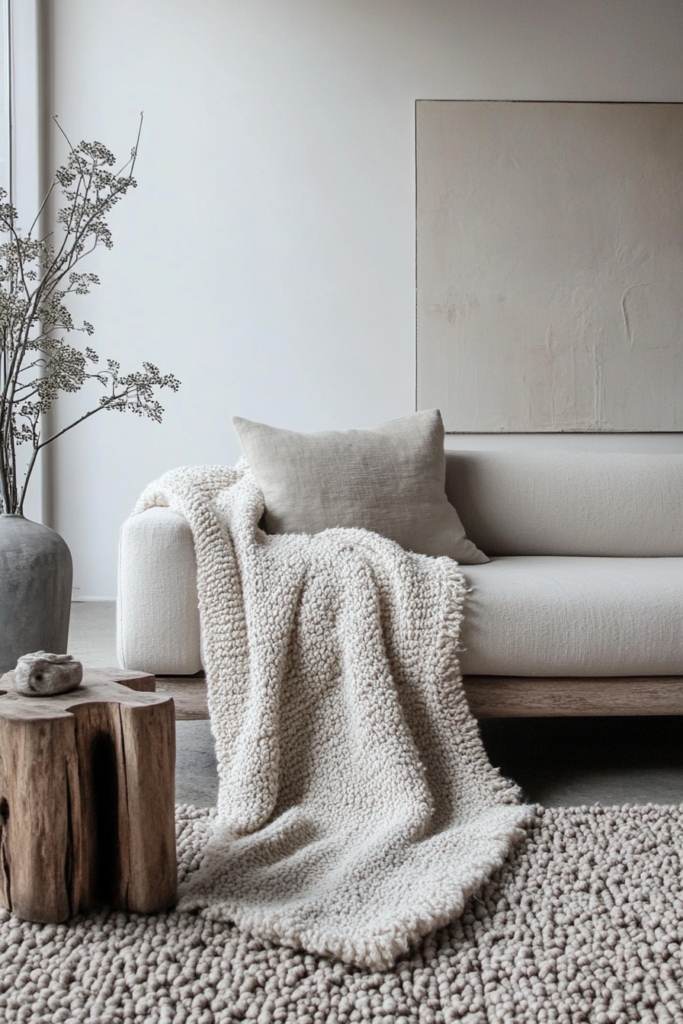 14. Add Texture with Throw Blankets