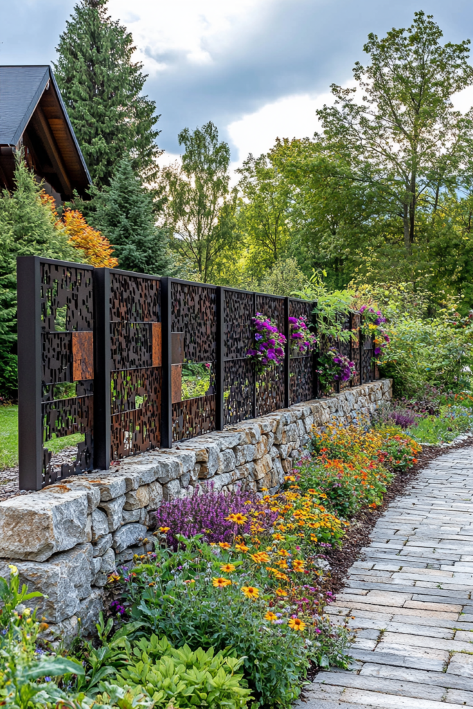 14. Mixed Material Fence