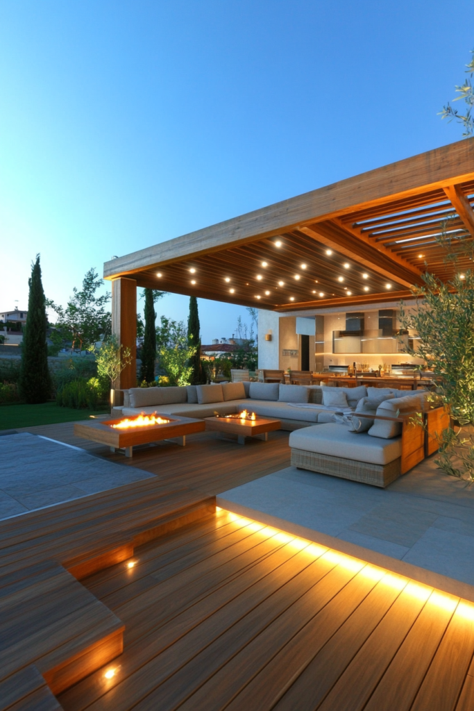 14. Recessed Patio Lights: A Seamless Look