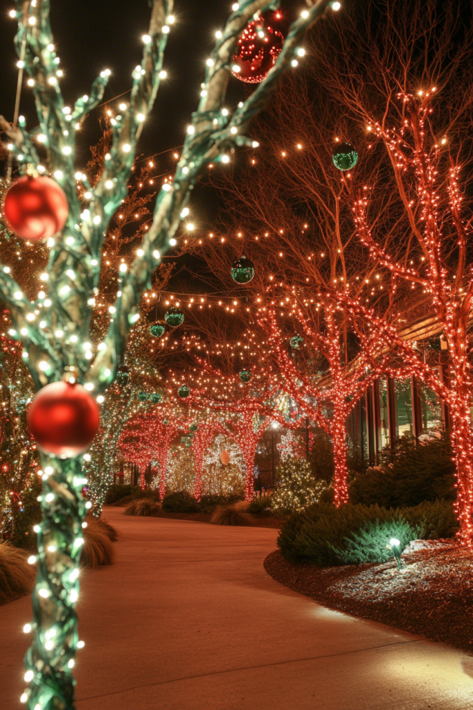 15. Christmas-Themed Tree Lights