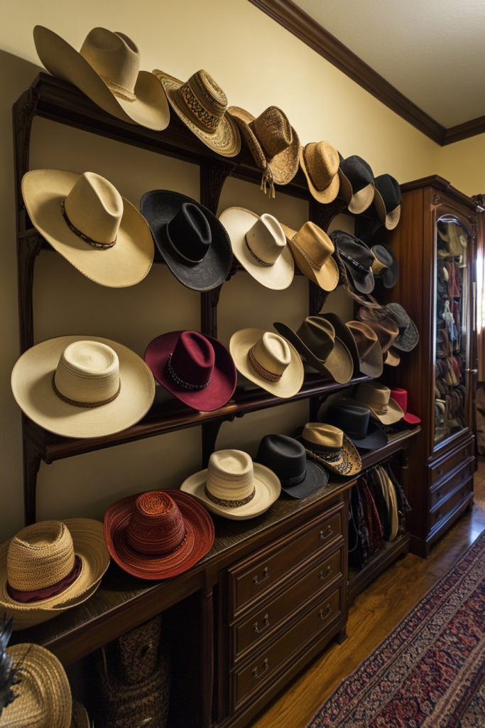 15. Cowboy Hat Collection Display