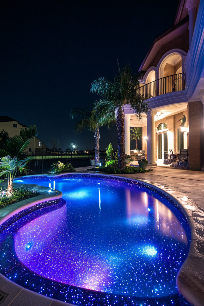 15. Fiber Optic Pool Lighting