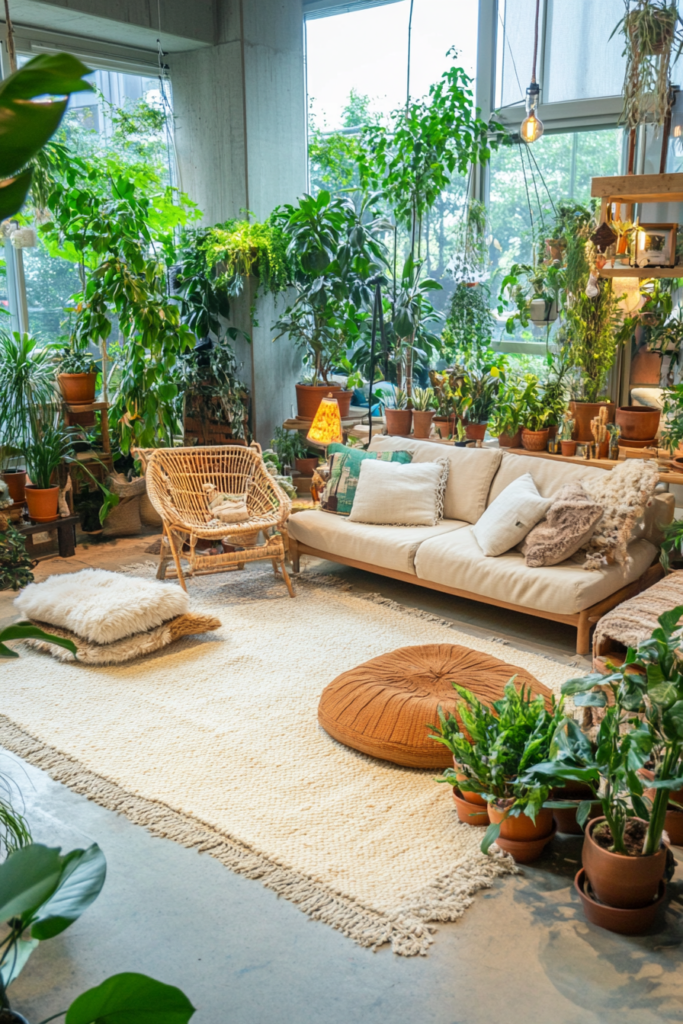 15. Outdoor-Inspired Living Room