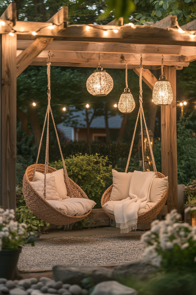 15. Pergola with Swing Seating