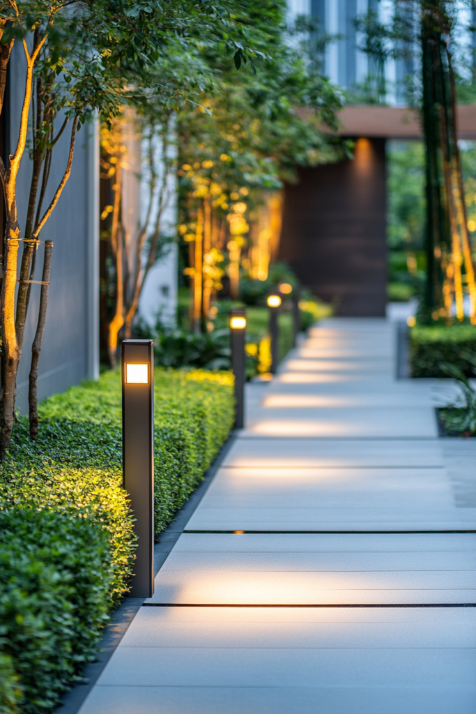 16. Bollard Lights: A Contemporary Statement