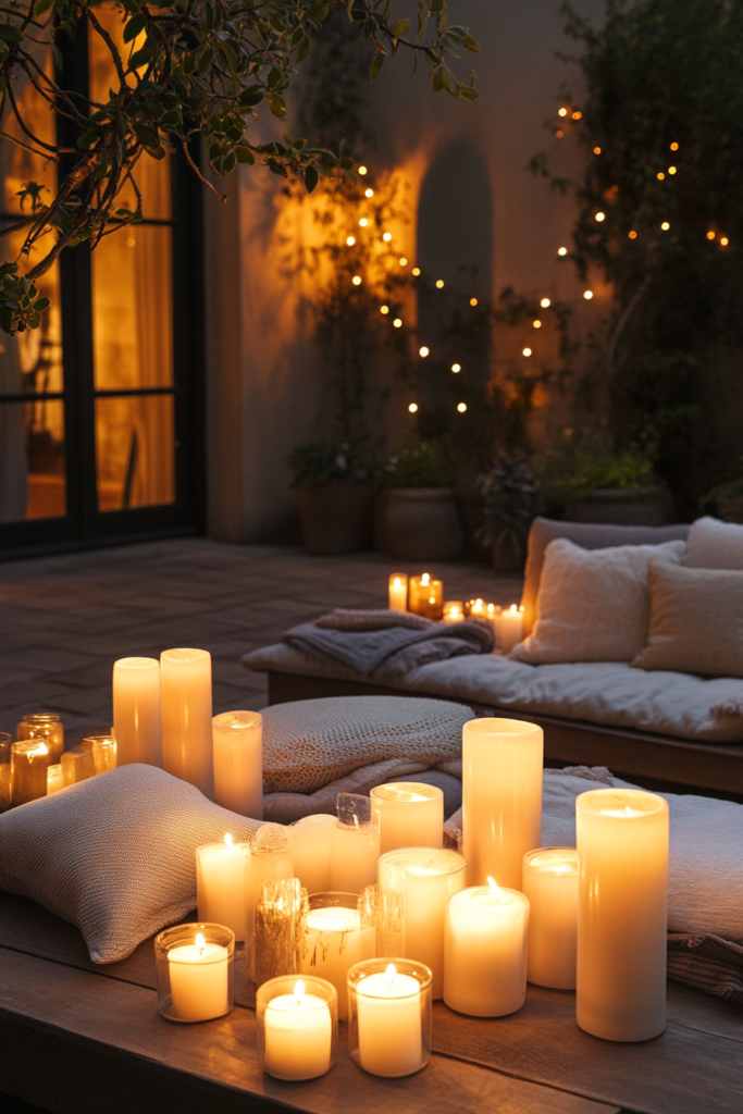 16. Candle Clusters for a Romantic Glow