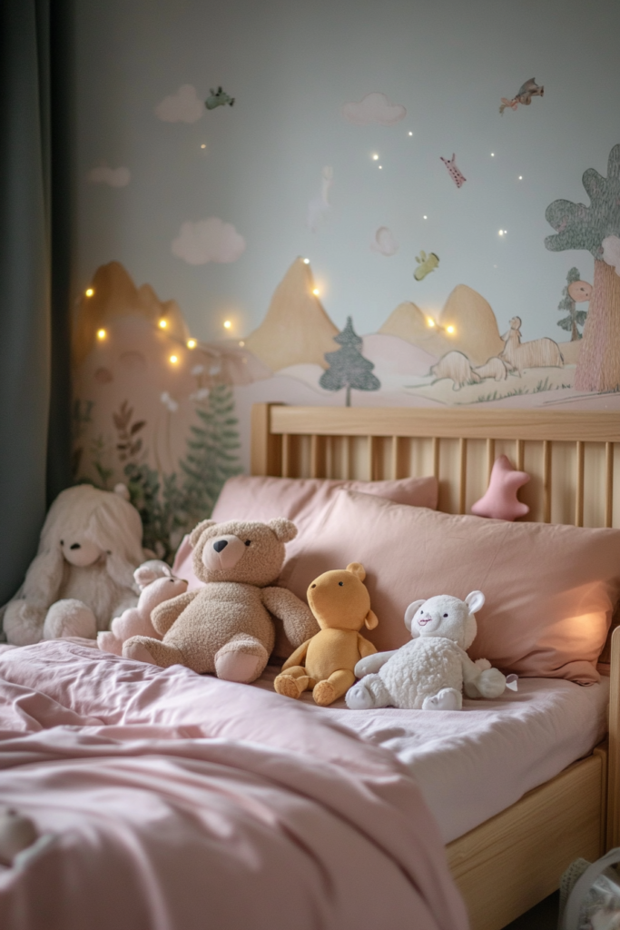 16. Children’s Pink and Brown Bedroom
