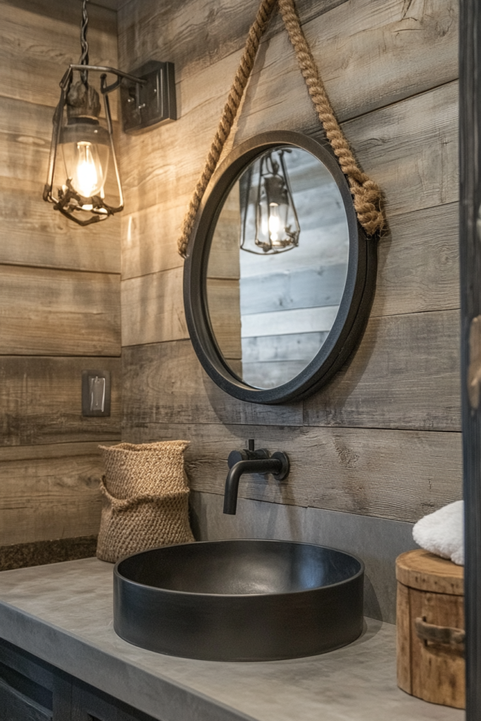 16. Hanging Rope or Chain Mirrors