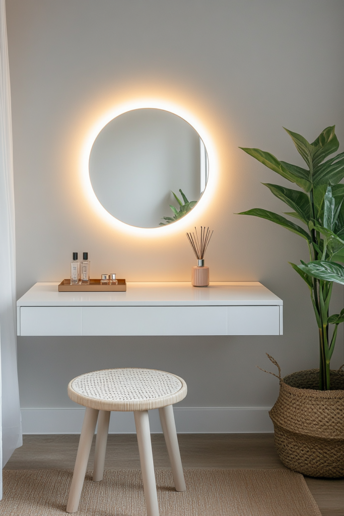 17. A Stylish Vanity Corner for Getting Ready