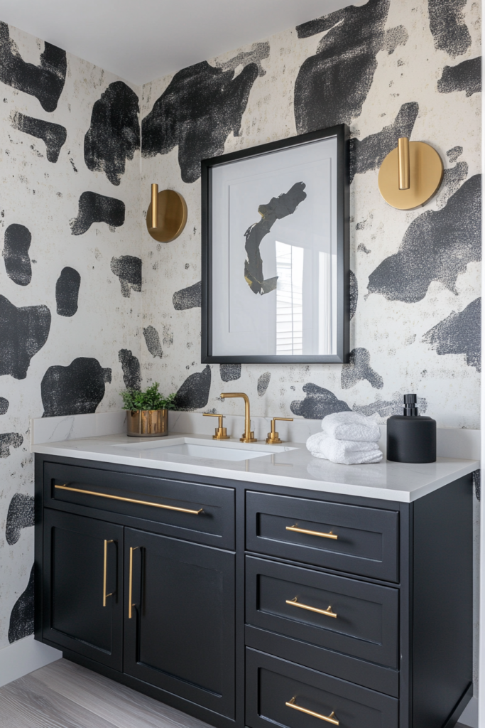 17. Artful Black and Grey Wallpaper