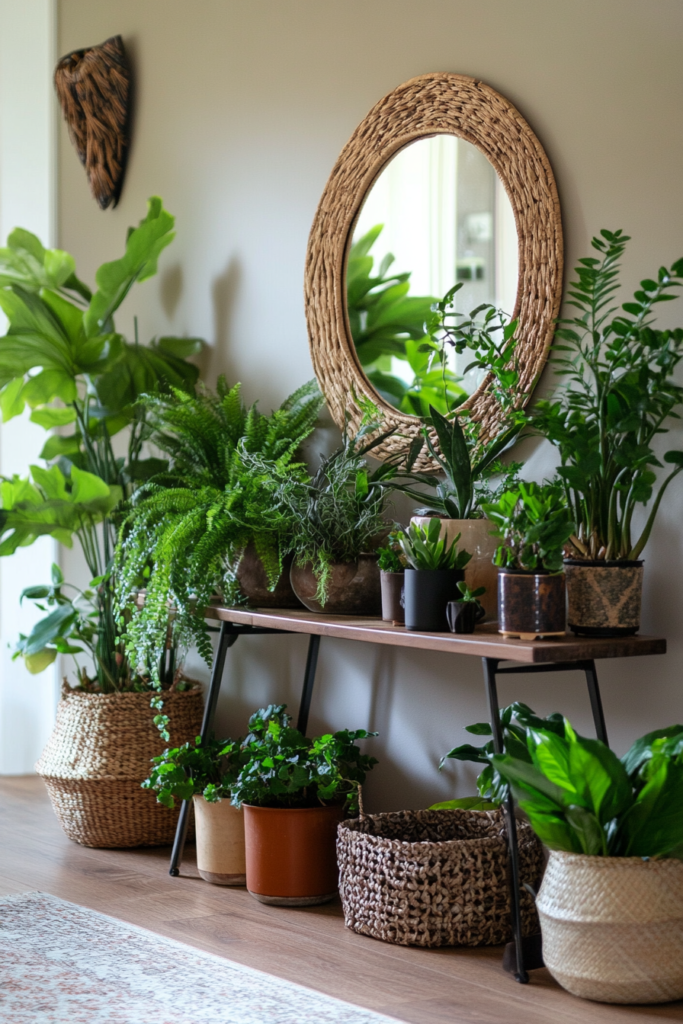 17. Console Table Green Styling