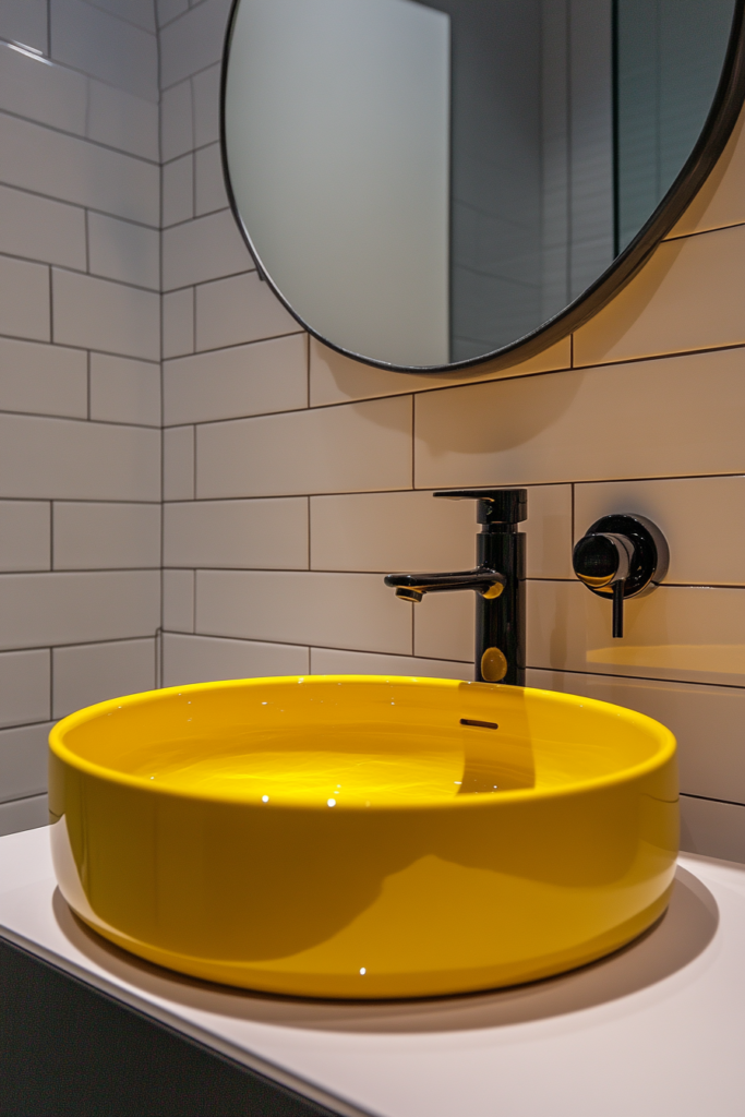 17. Modern Yellow Sink Basins