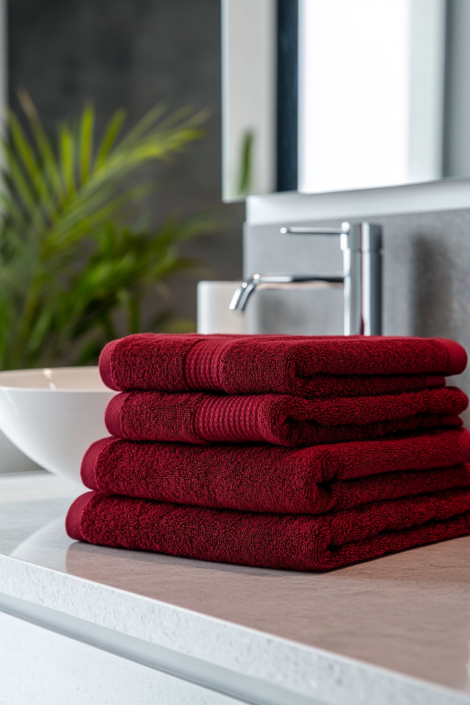 17. Red Towels for a Quick Style Change