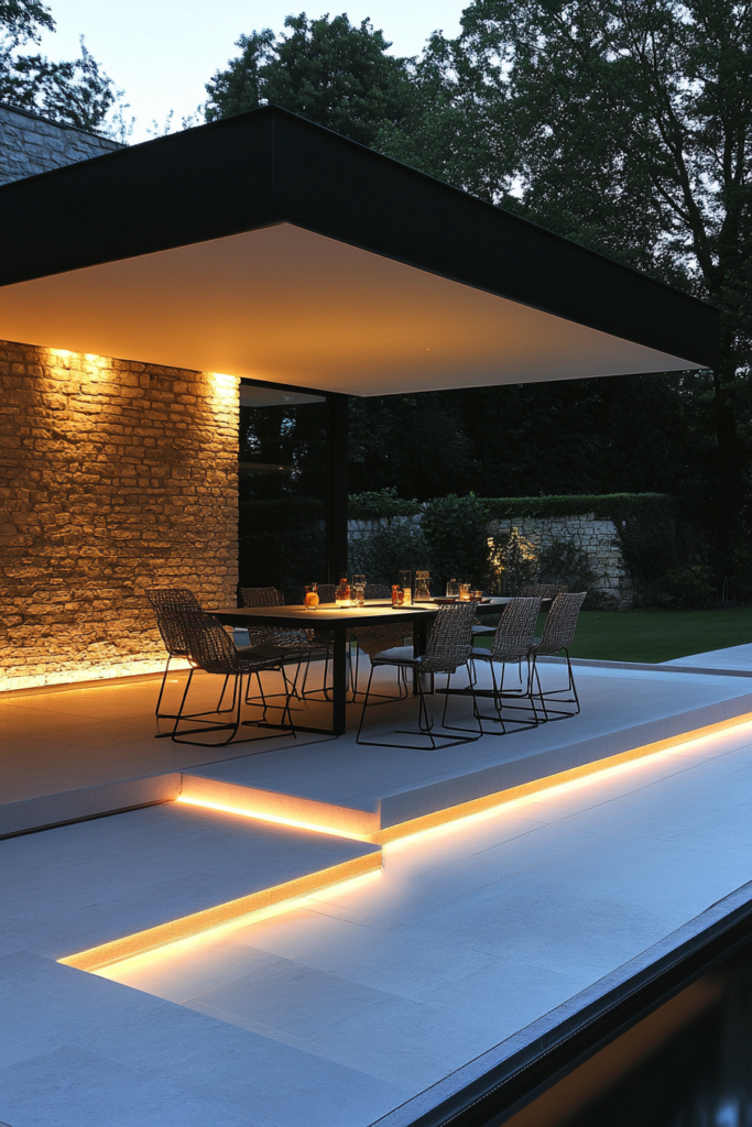 17. Under-Table Lighting for a Hidden Glow