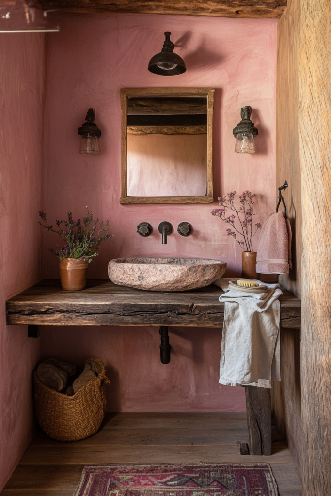 18. Rustic Pink Retreat