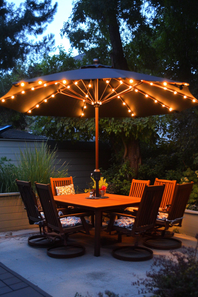 18. Umbrella Lights for a Functional Glow