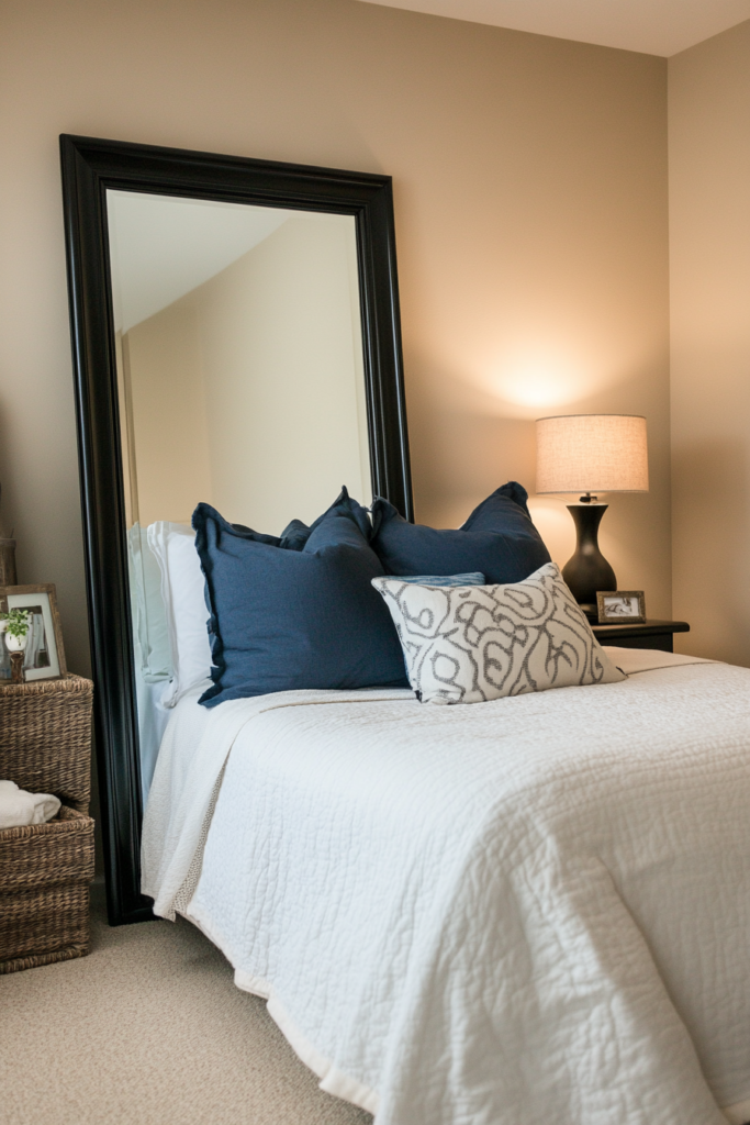 19. Black Framed Mirrors for Depth