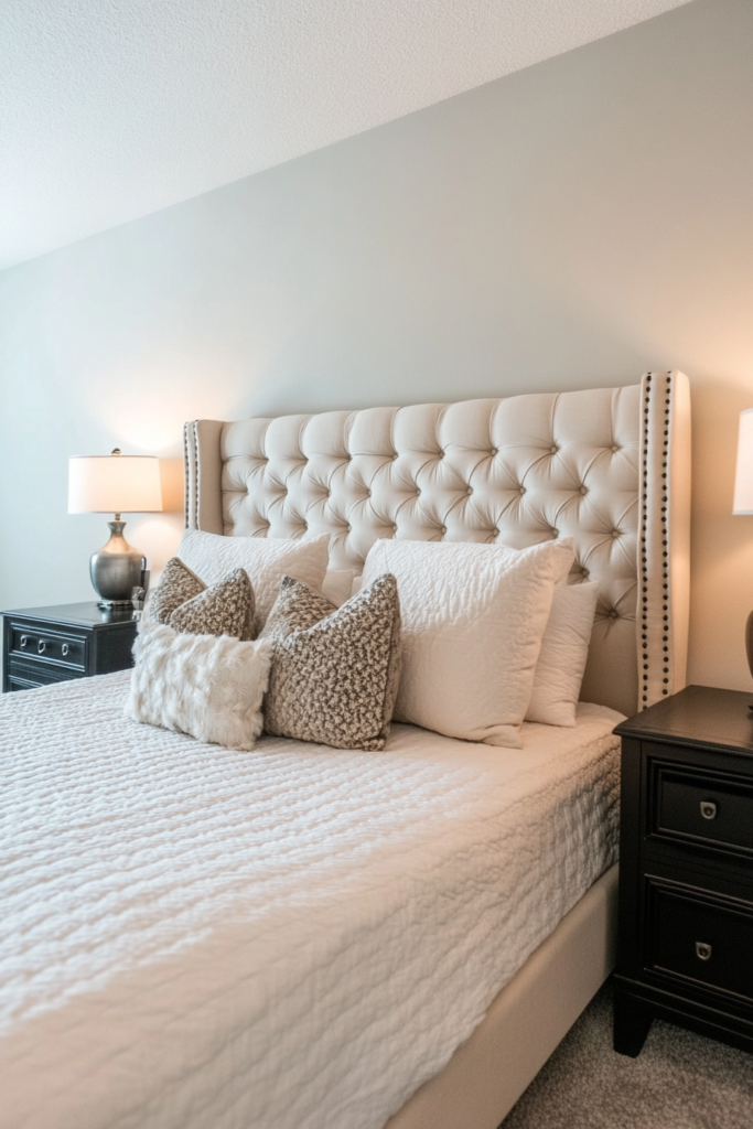 2. Cream Upholstered Headboards for Softness