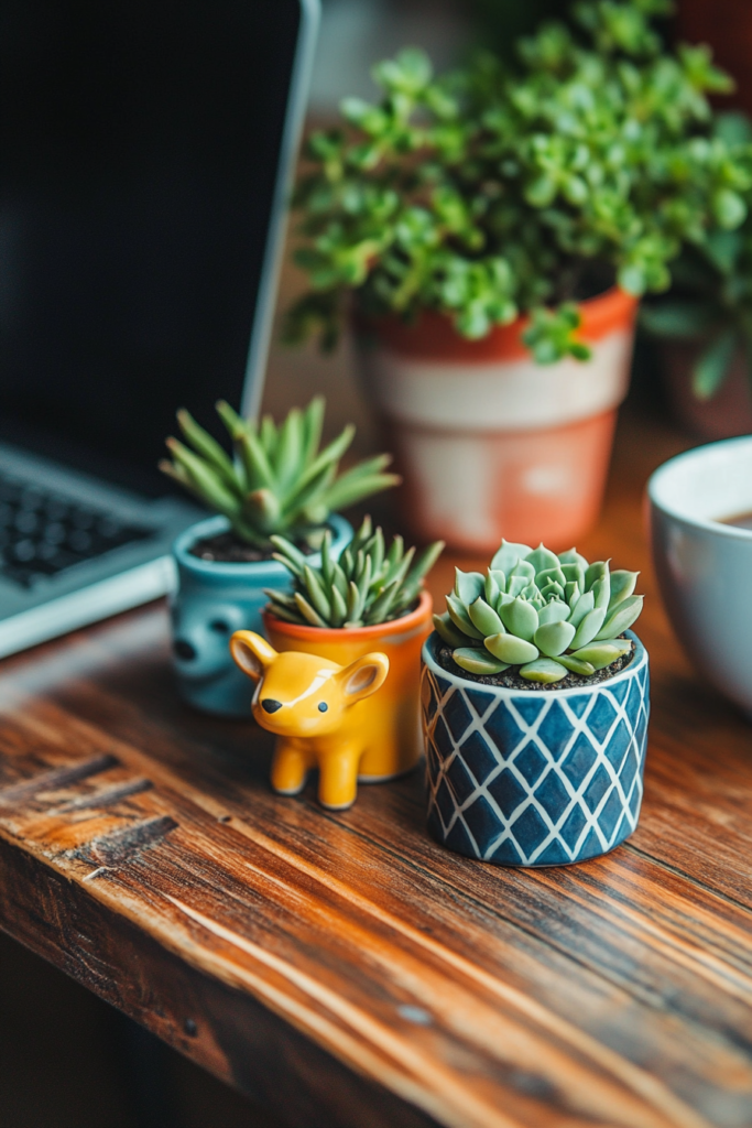 2. Mini Succulent Garden on Your Desk
