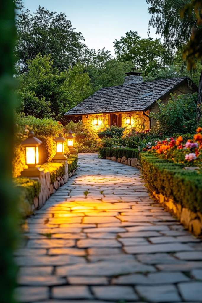 2. Solar Pathway Lights: Practical and Eco-Friendly