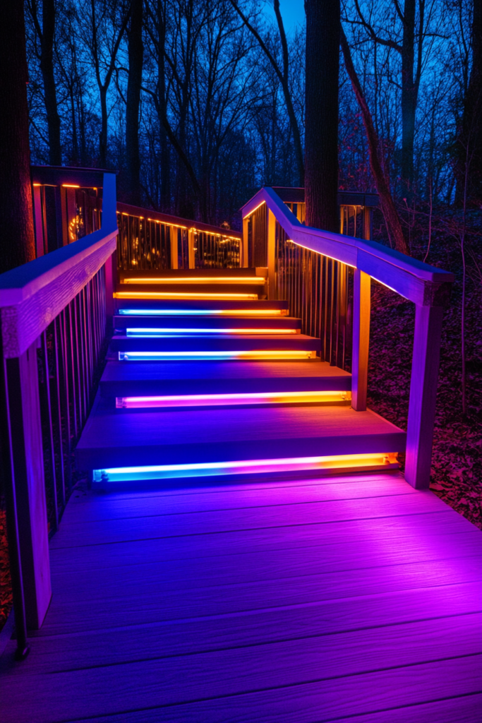 20. Color-Changing Deck Lights