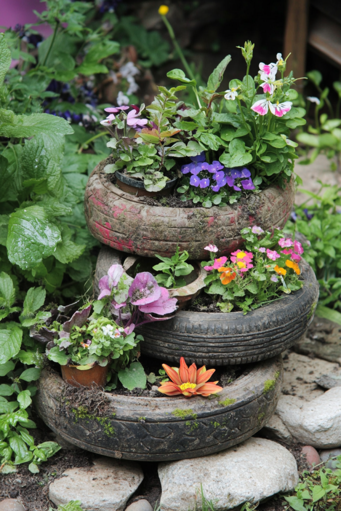 20. Recycled Fairy Garden