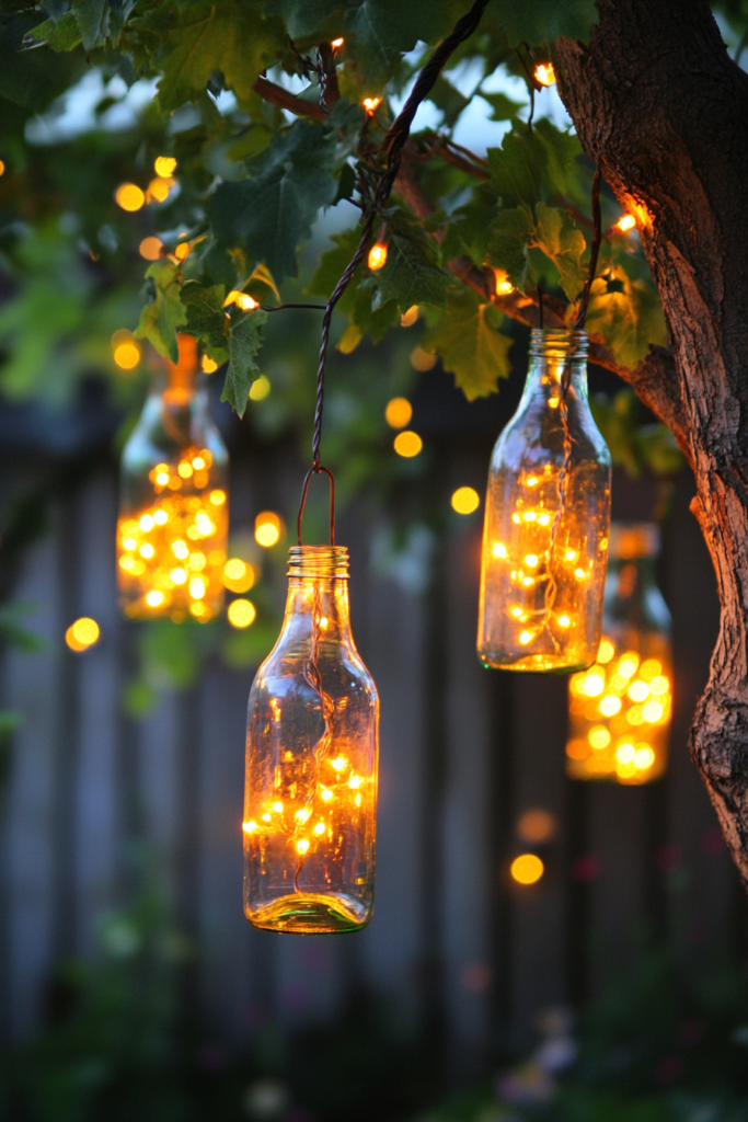 22. Wine Bottle Tree Lights