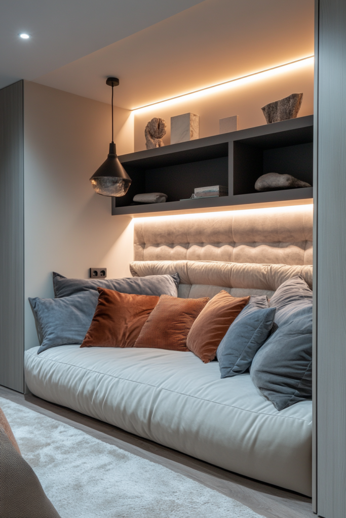 23. Built-In Couch for a Seamless Look