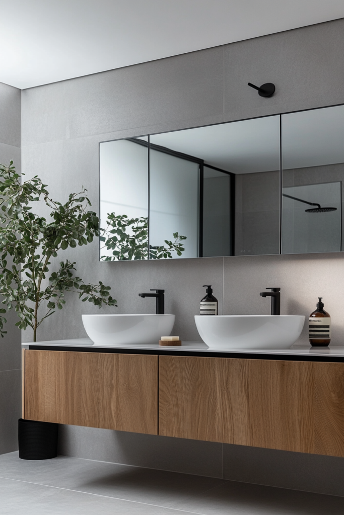 23. Hidden Storage Behind Mirrors