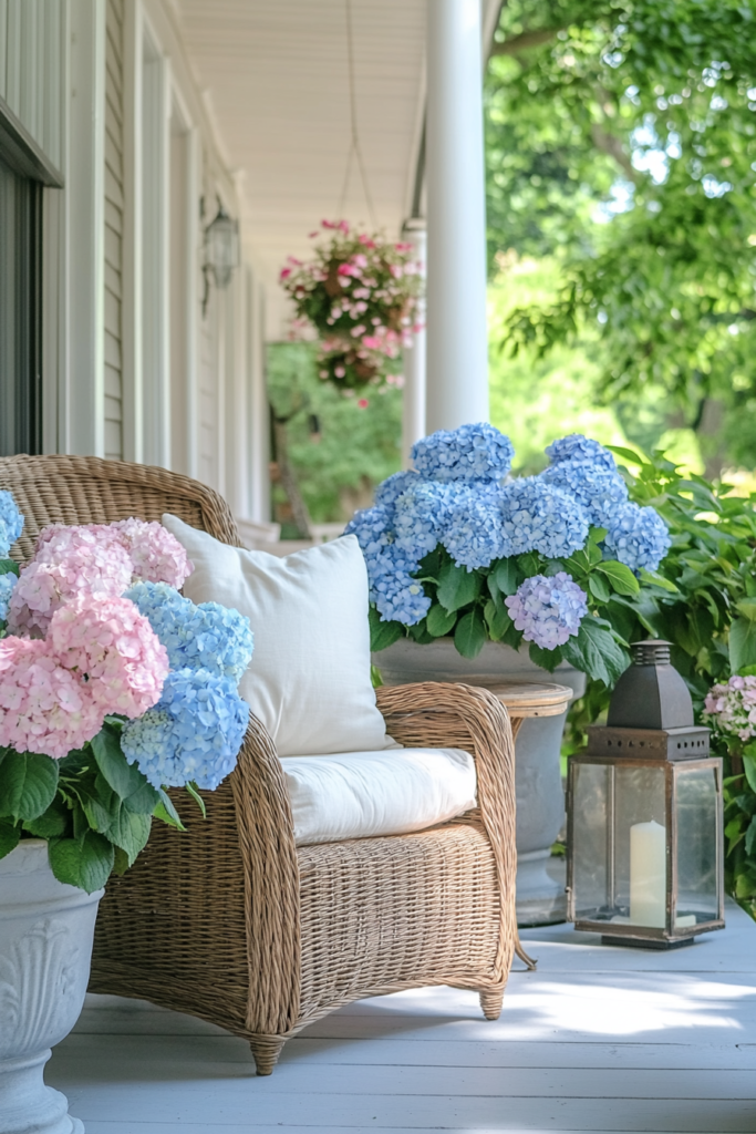 3. Create a Cozy Corner with Hydrangeas