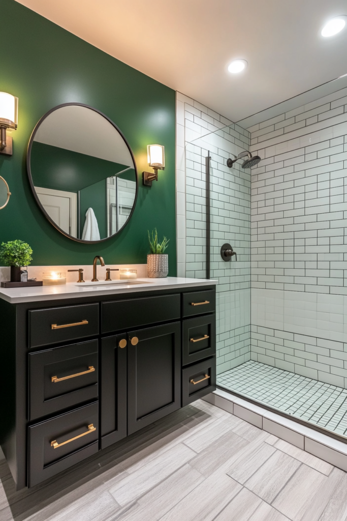 3. Go Bold with a Green Accent Wall