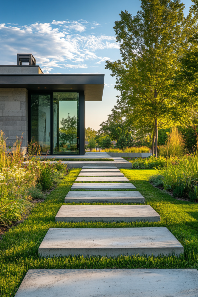 4. Clean Concrete Pathways