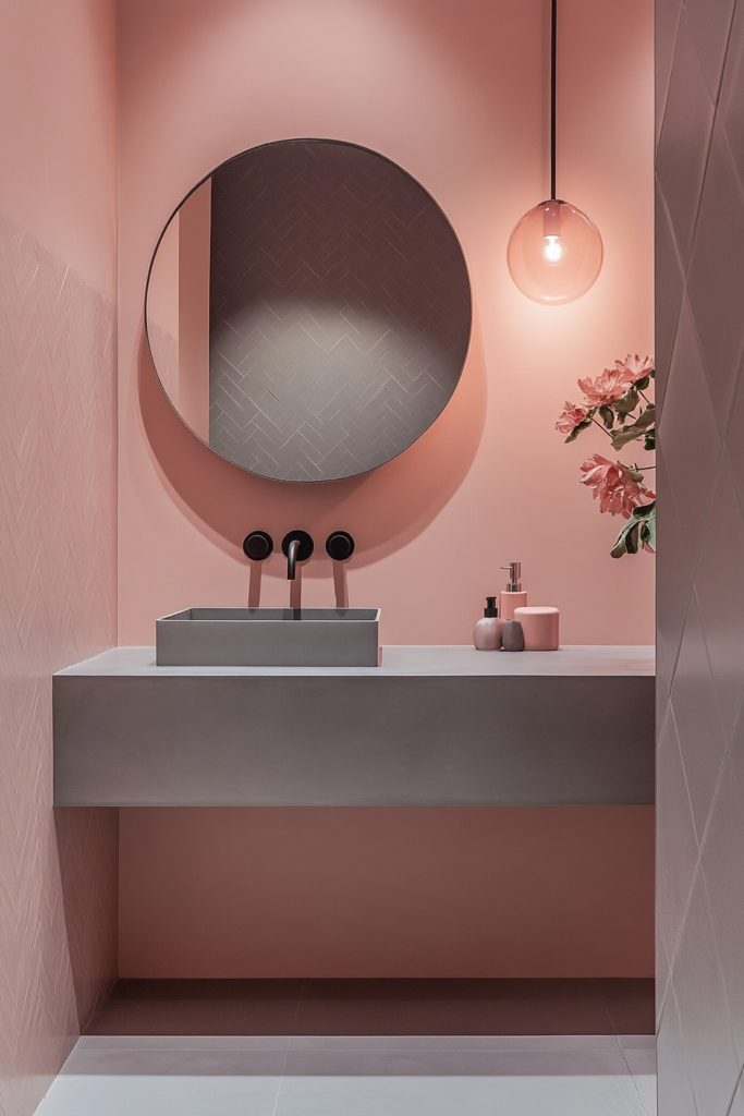 5. Contemporary Pink and Gray