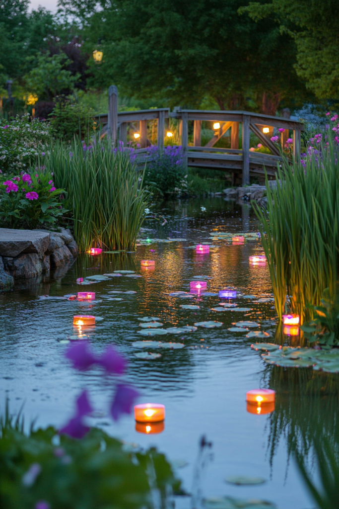 5. Floating LED Lights in Ponds