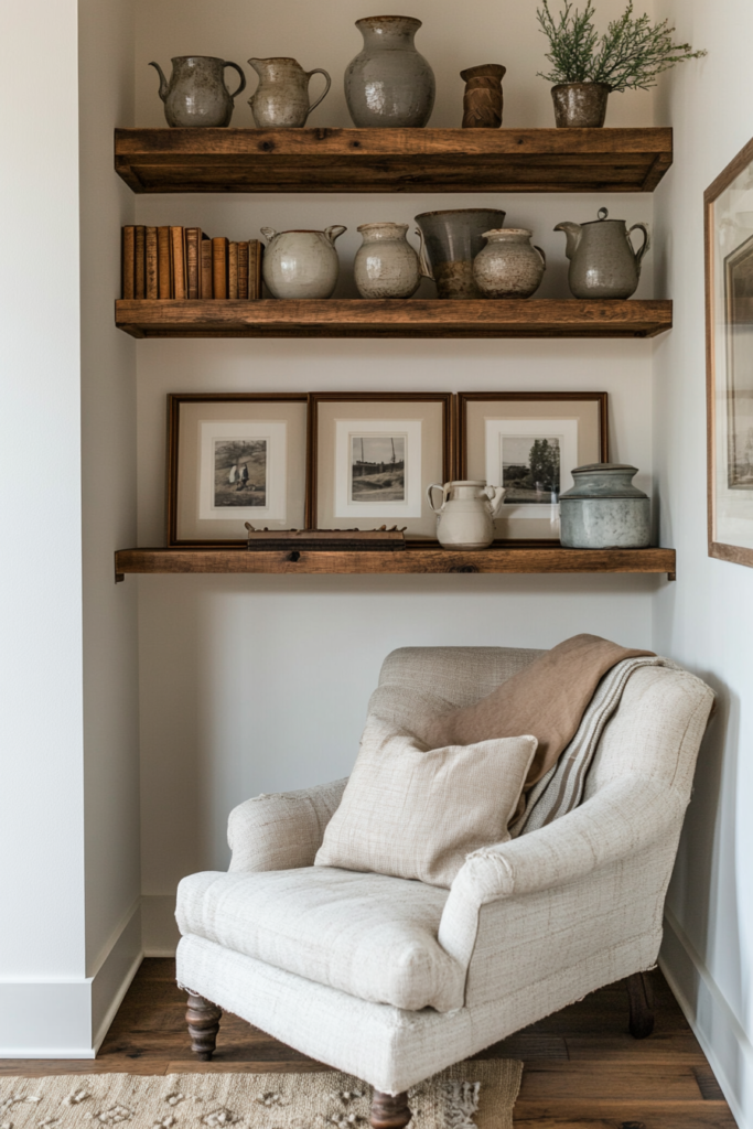 5. Install Open Shelving Displays