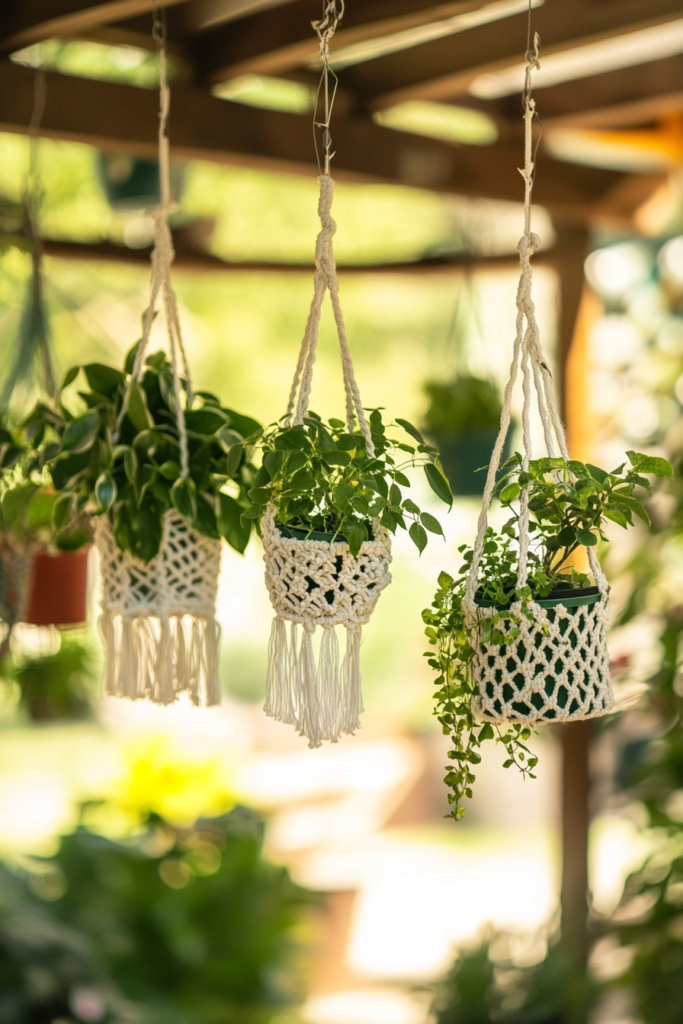 6. Hang Macramé Plant Holders