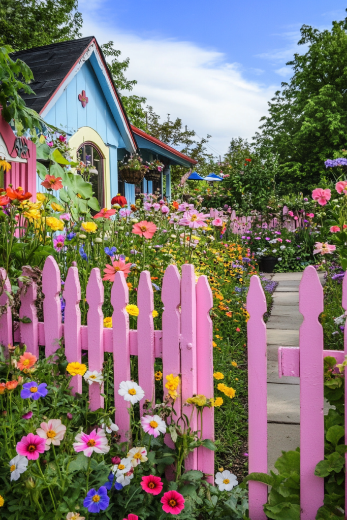 6. Painted Picket Fence