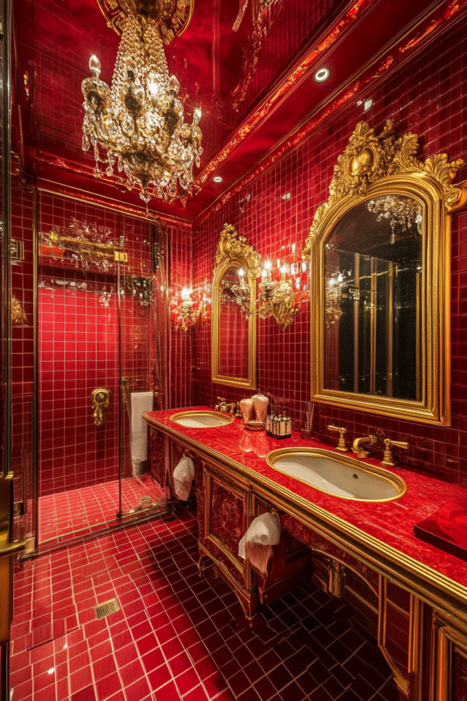 6. Red and Gold: The Ultimate Glam Combo