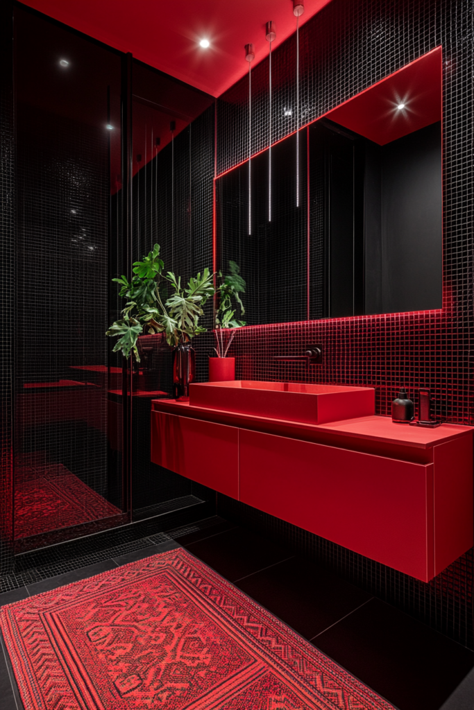 7. Red and Black: A Bold, Modern Twist
