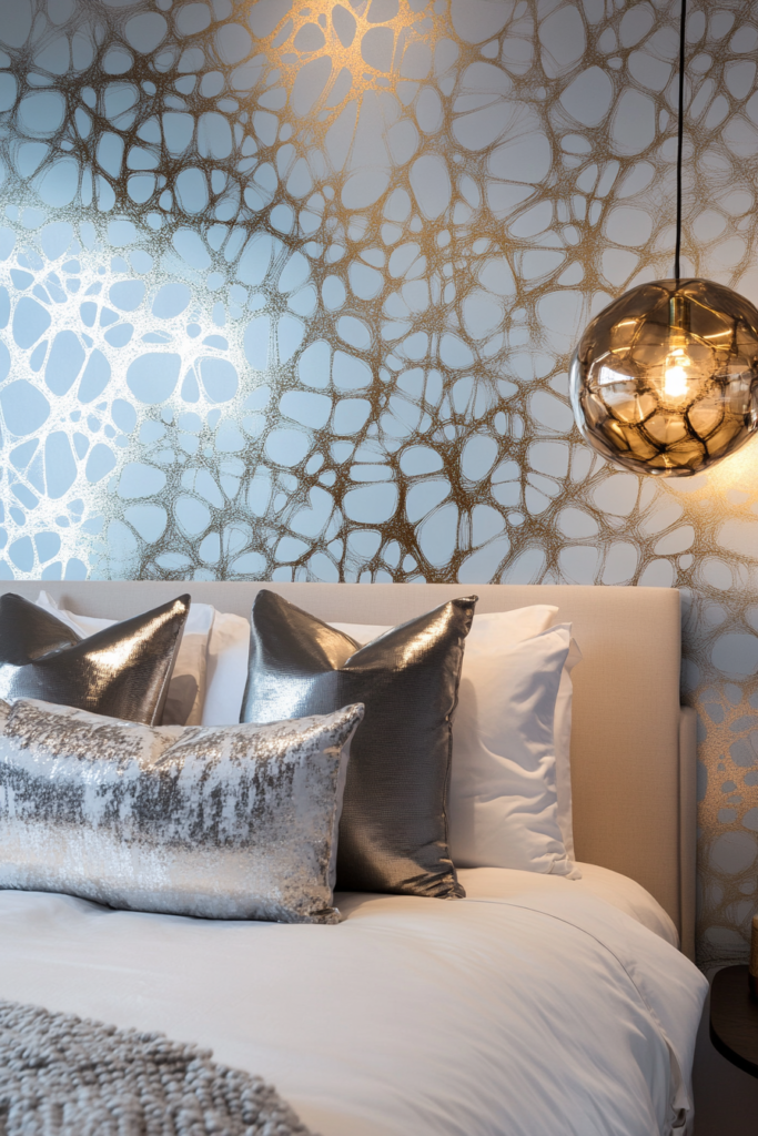 7. Silver Metallic Wallpaper Magic