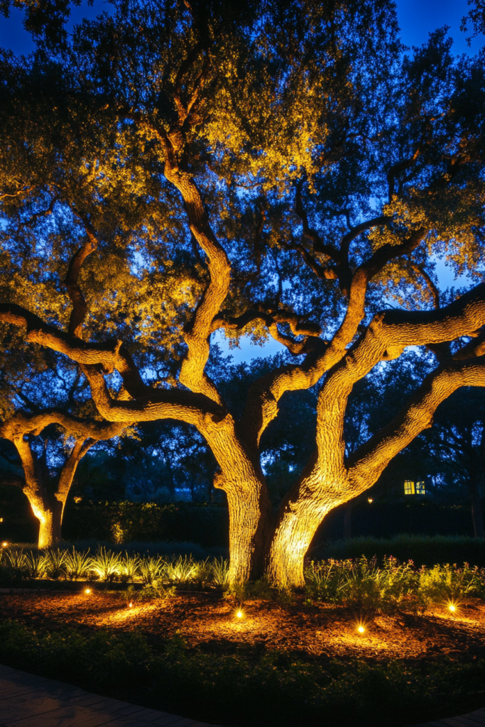 7. Uplighting to Highlight Trees