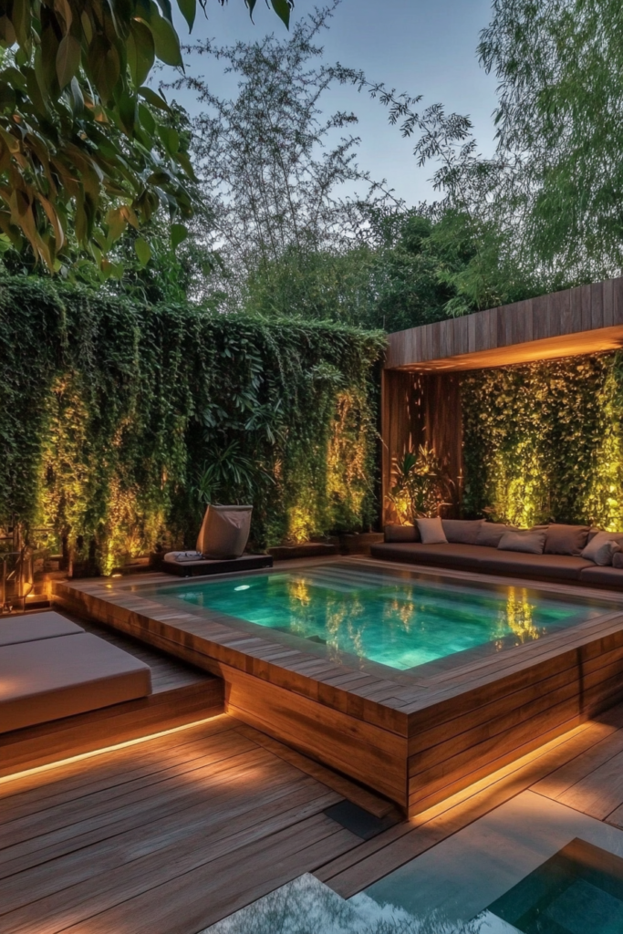 8. Pool with Raised Deck and Privacy Walls