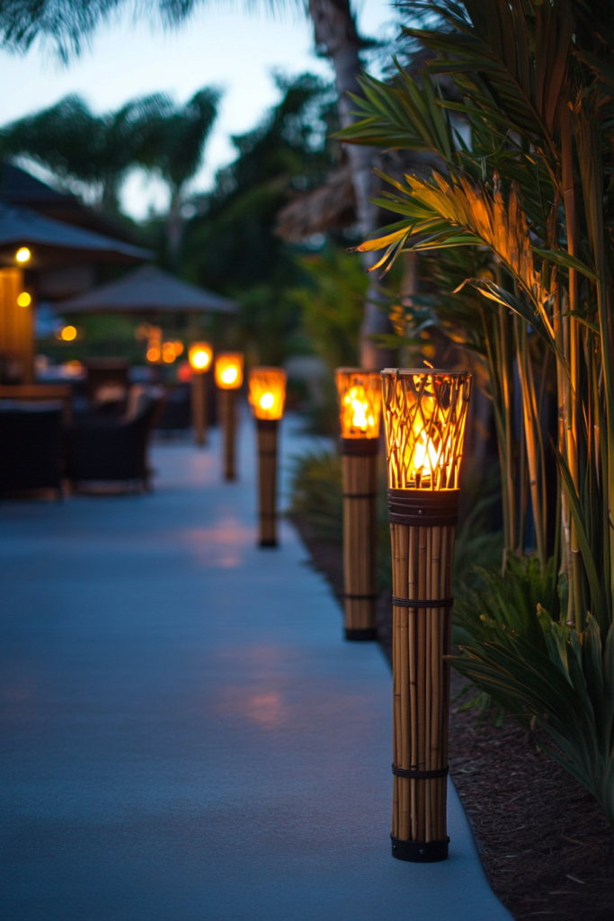 8. Tiki Torches for a Tropical Feel