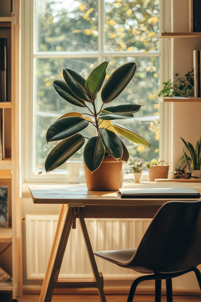 9. Add a Plant Under Your Desk
