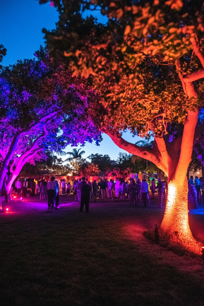 9. Colored LED Spotlights