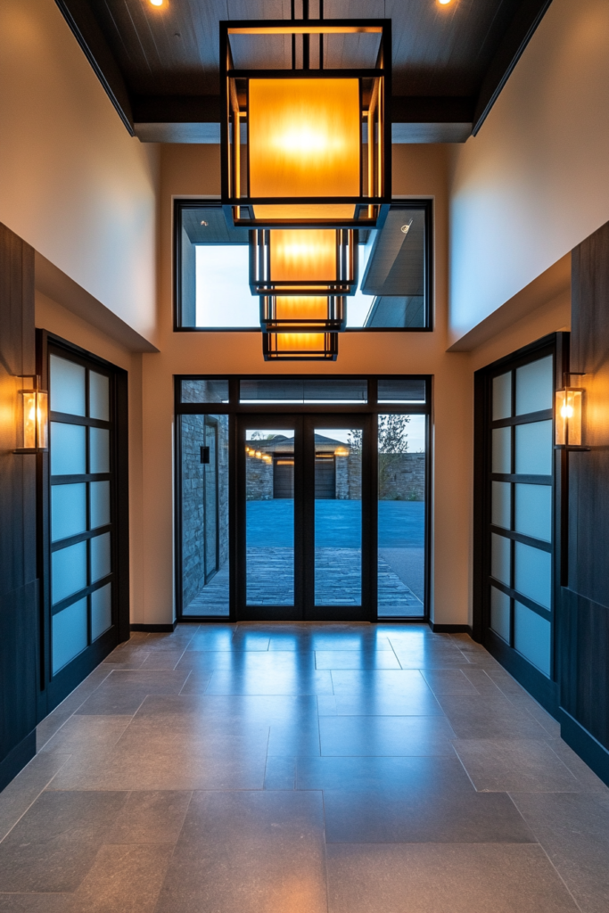 9. Lantern-Style Fixtures with a Twist